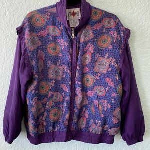 Vintage 100% Silk Bomber